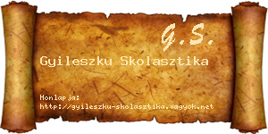 Gyileszku Skolasztika névjegykártya